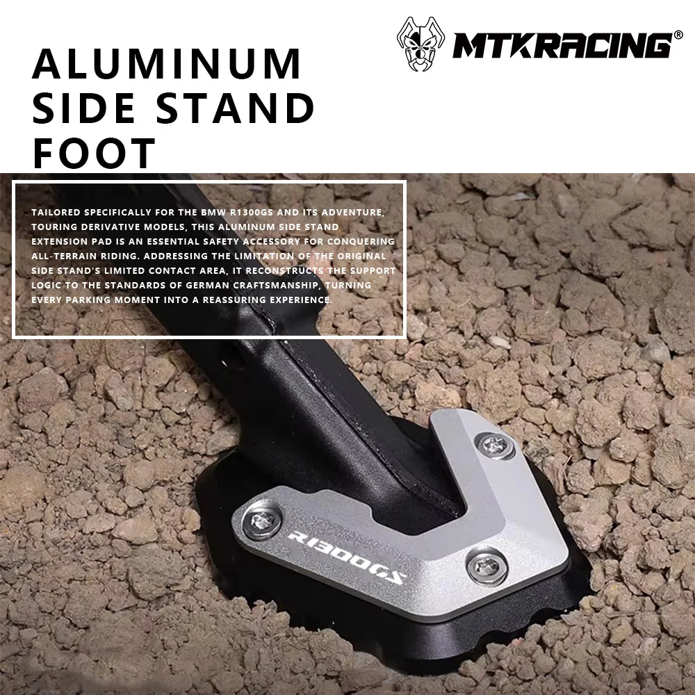 Para BMW R1300 GS R1300GS Adventure R 1300 GS 2023-2025 accesorios de motocicleta soporte lateral de aluminio extensión de pie soporte Pad