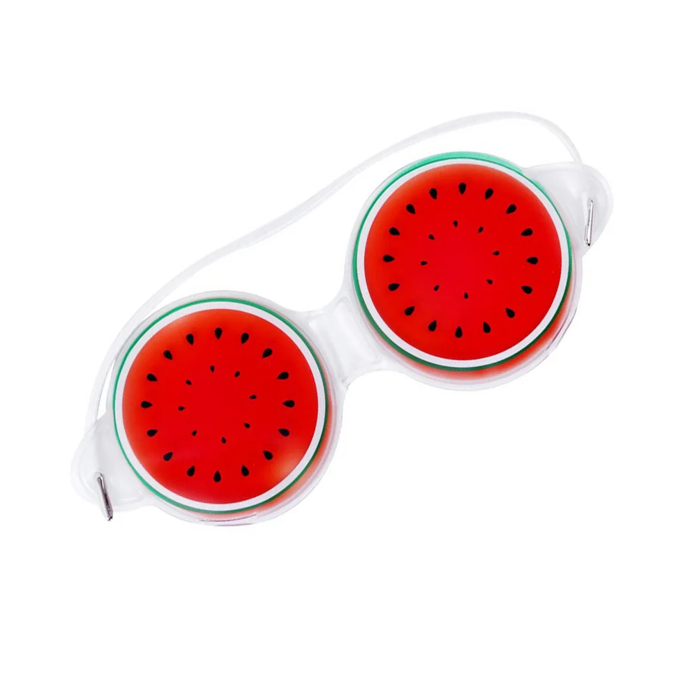 

4pcs Cold Hot Compress Mask Fruit Shape Pvc Eye Pads For Women Dark Circle Relief Eye Fatigue Reduction Smooth Fine Lines Lift