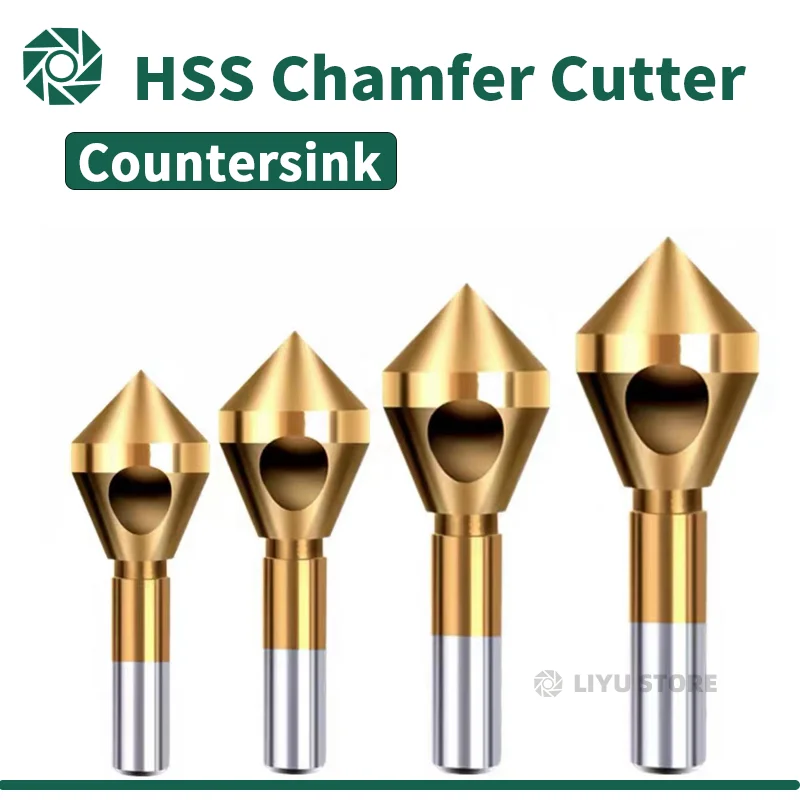 

SIQICNC Deburring Chamfering Cutter Countersink Drill Bits Titanium Coated Smooth Hole Metal 90 Degree 1PCS