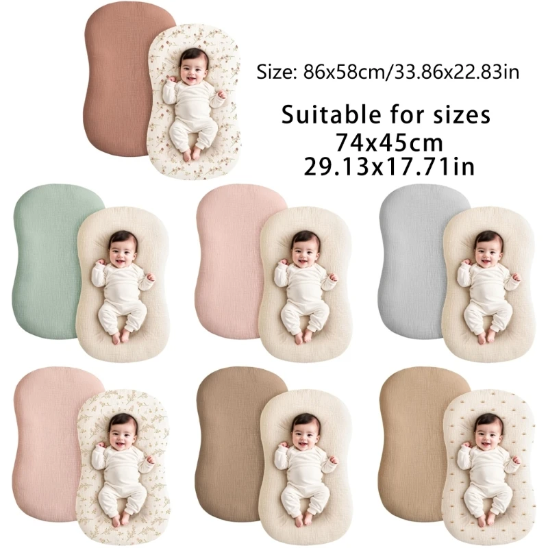 2pcs Baby Fitted Sheet Protective Sleeve Case Nursery Room Essential Comfortable