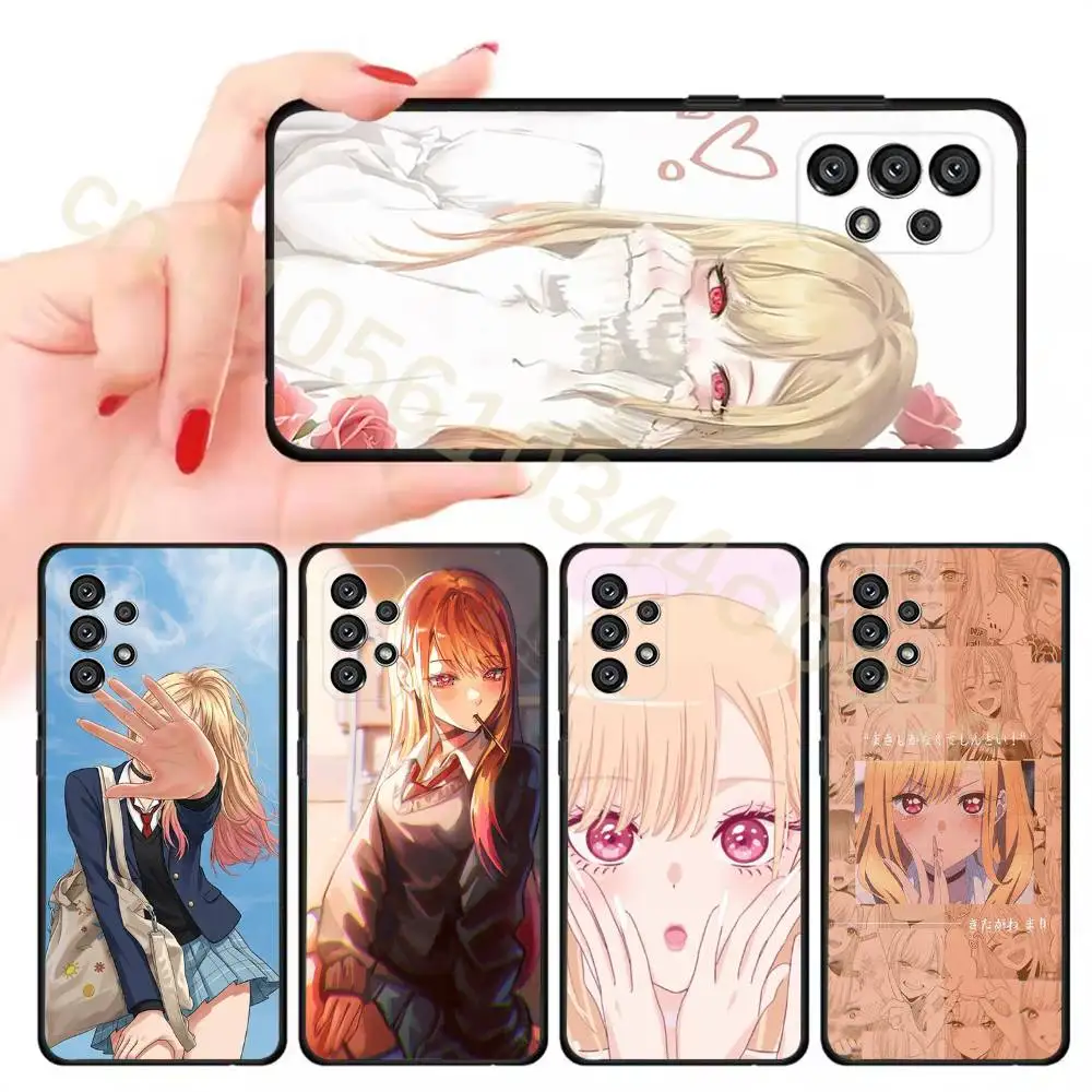 Anime Marin Kitagawa Phone Case For Samsung Galaxy A13,21s,22,31,32,52,53,71,80,A91 Soft Black Cover