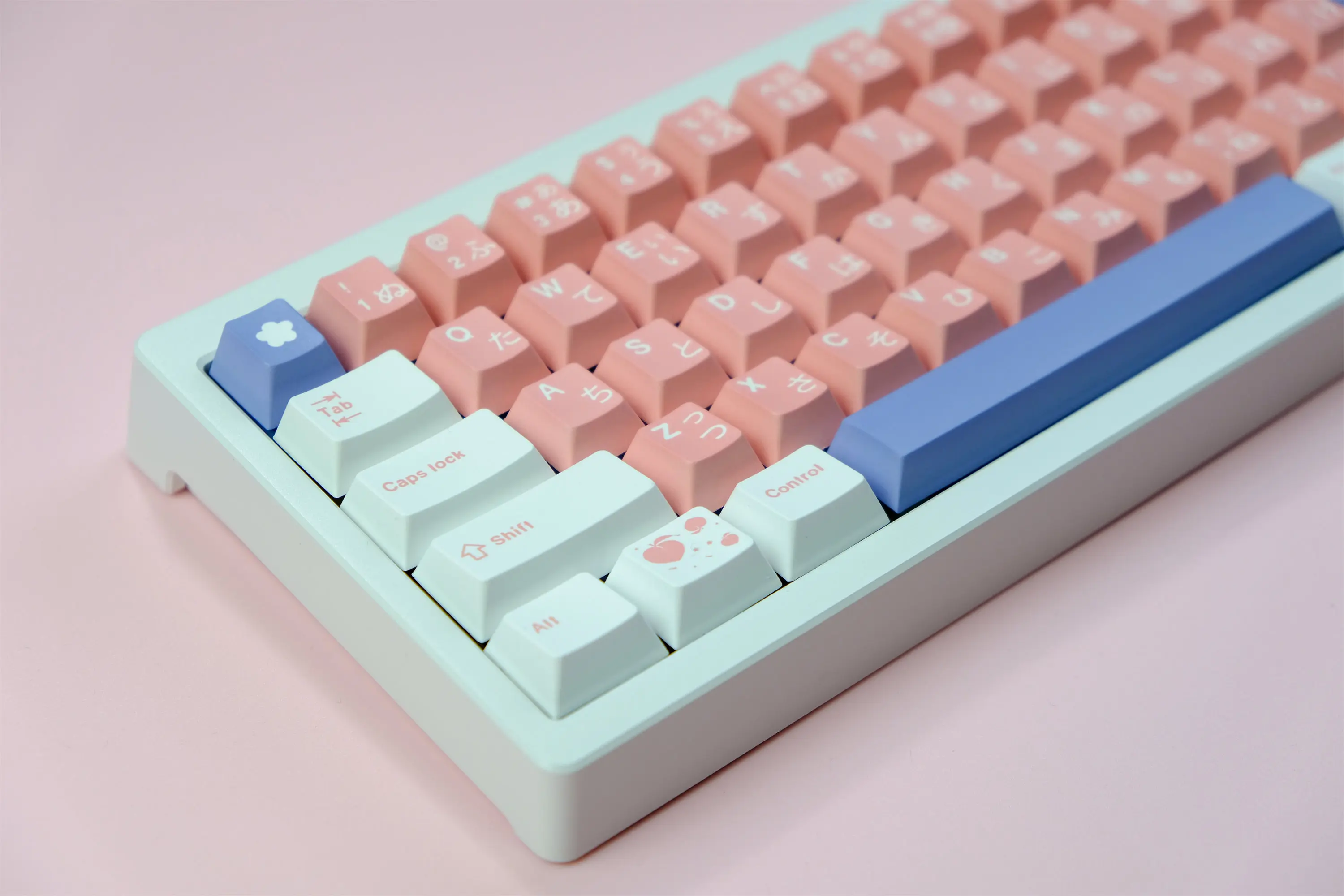 GMK Peach Blossom Keycap, 129 teclas, PBT Keycaps, perfil cereja, DYE-SUB, teclado mecânico personalizado