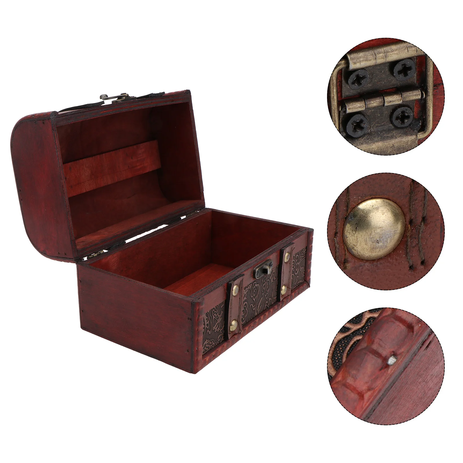 

Wooden Jewelry Box Vintage Storage Case For Bracelets Watches Brooches Waterproof Moisture-Proof Decorative Collection Box Retro