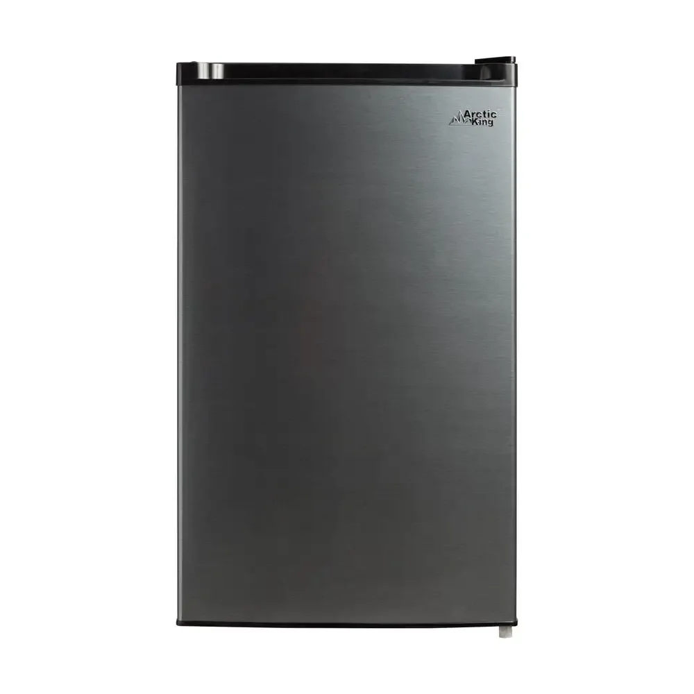 4.4 Cu ft One-Door No Freezer Mini Fridge Black Stainless Steel Look E-Star ARM44A5ASL