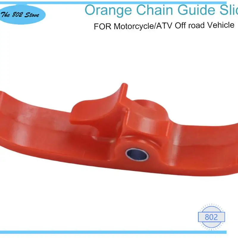 Off-road vehicle orange chain guide slider flat fork rubber block screw fix