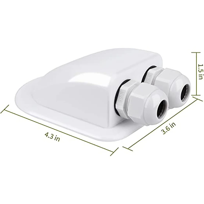 DaierTek ABS Double Solar Cable Entry Gland Housing Weatherproof Cable Entry Plate for All Cable Types 4mm² to 12mm² for Solar