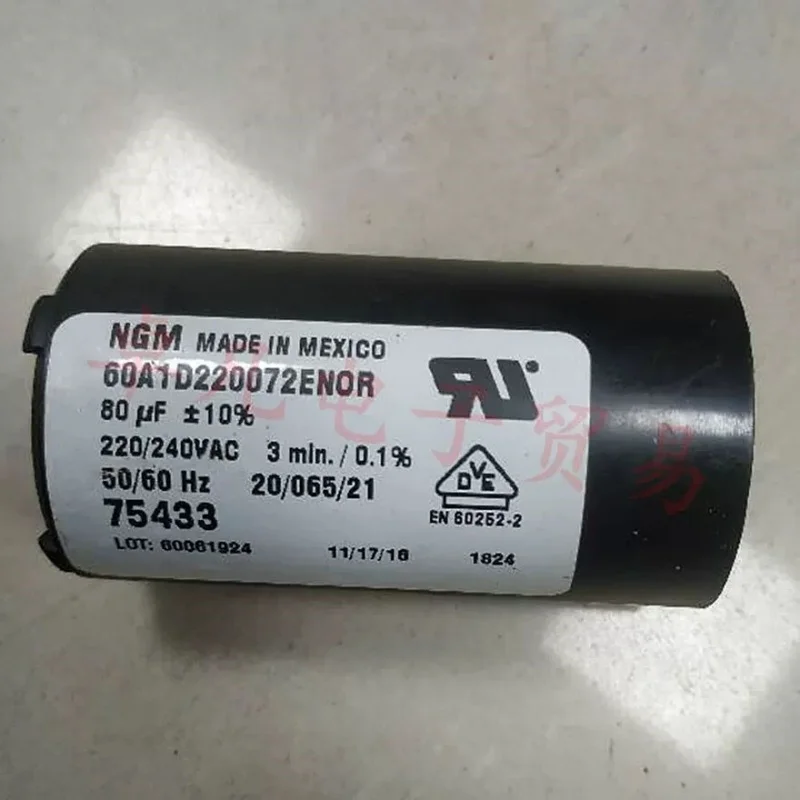 1PCS new for NGM starting capacitor 60A1D220072ENOR 80uF 220/240VAC 75433 shipped KEMET 080MS26AAMK1STD 80uF 260V AC compatible