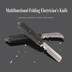 65 Manganese Steel Folding Electrician Knife Multi-function Cable Peeling Pocket Knife Insulation EDC Tool Knife Peeling Wire