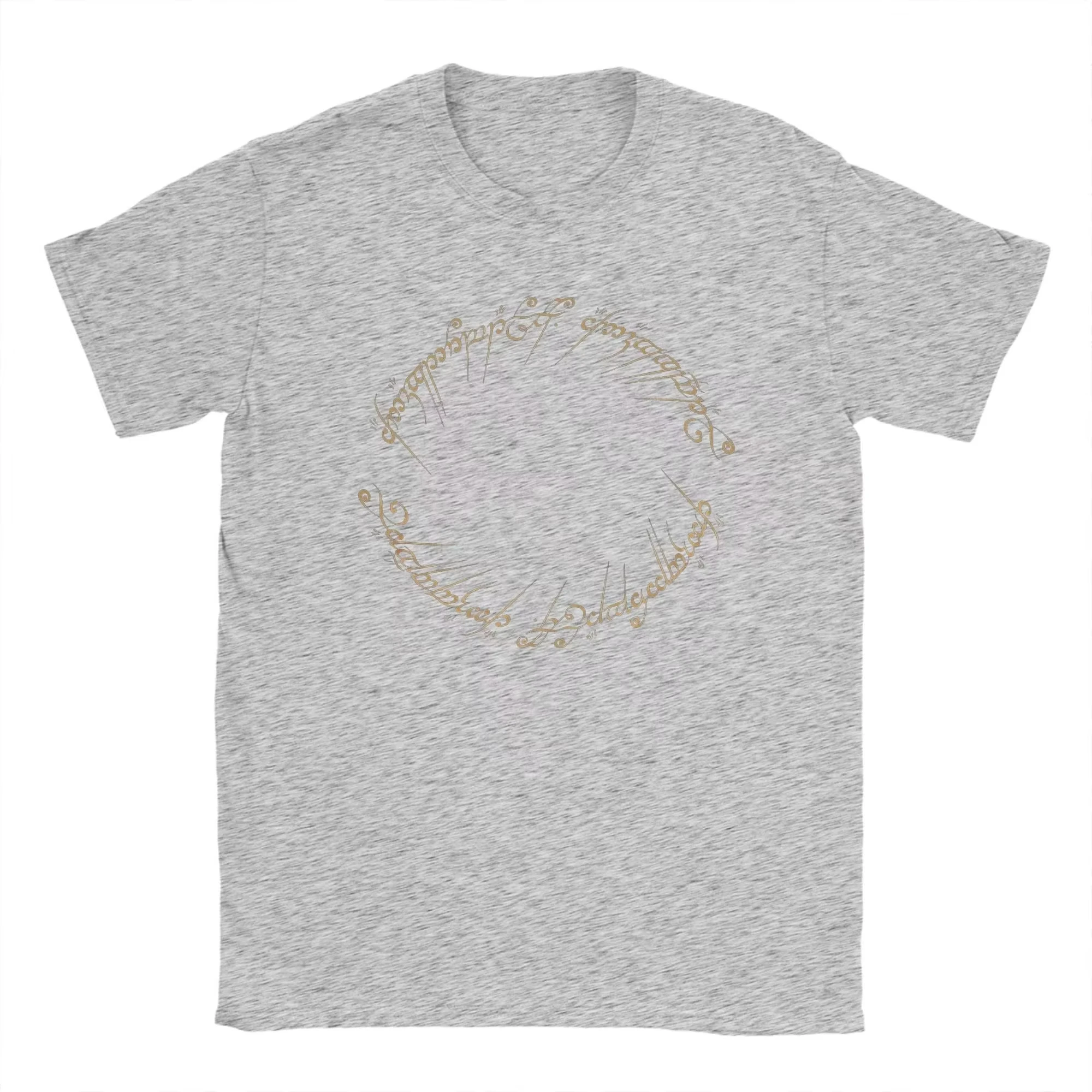 The One Ring Inscription L-Lords Of The R-Rings T Shirt Men  T-Shirt Crewneck Tee Shirt Short Sleeve Clothing Gift