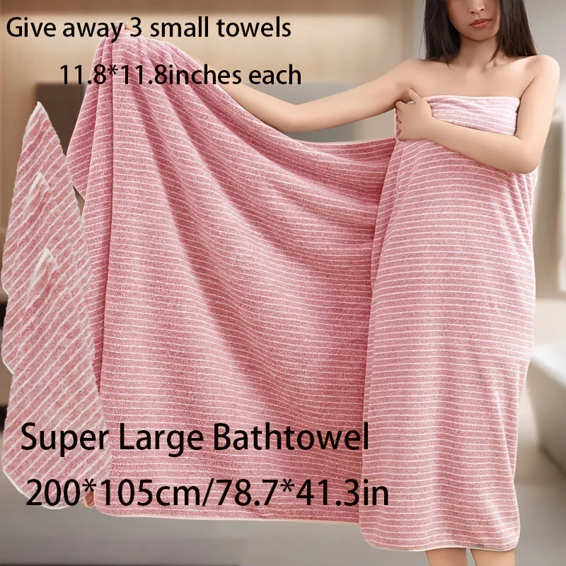 1 قطعة منشفة استحمام كبيرة جدًا سريعة الجفاف من الألياف الدقيقة فائقة الامتصاص مع منشفة الشعر لف عمامة من القماش المتين لصالة الألعاب الرياضية منشفة أنيقة