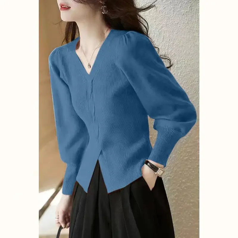 Luxury Spring Autumn Knit Sweater Women Slim Pullover Long Sleeve Tops Design Jackets Short Coats Jumper Mujer Soft Sweaters