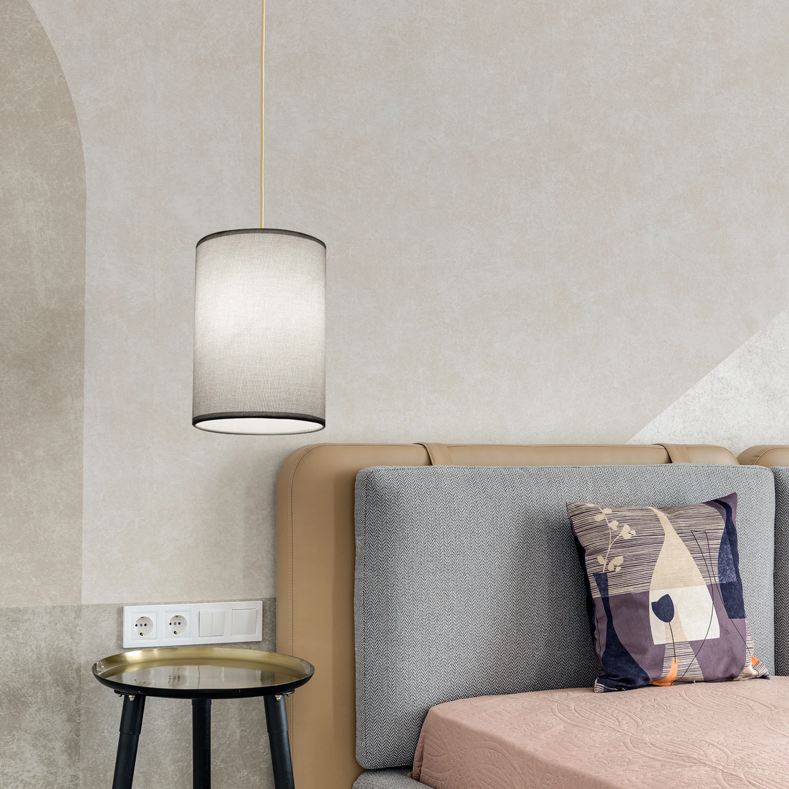 

1pc Fabric Lampshade Brown Cloth Light Shade Wall Lamp Cover Decorative Ceiling Floor Bedroom Home Dust Protection Burlap Style