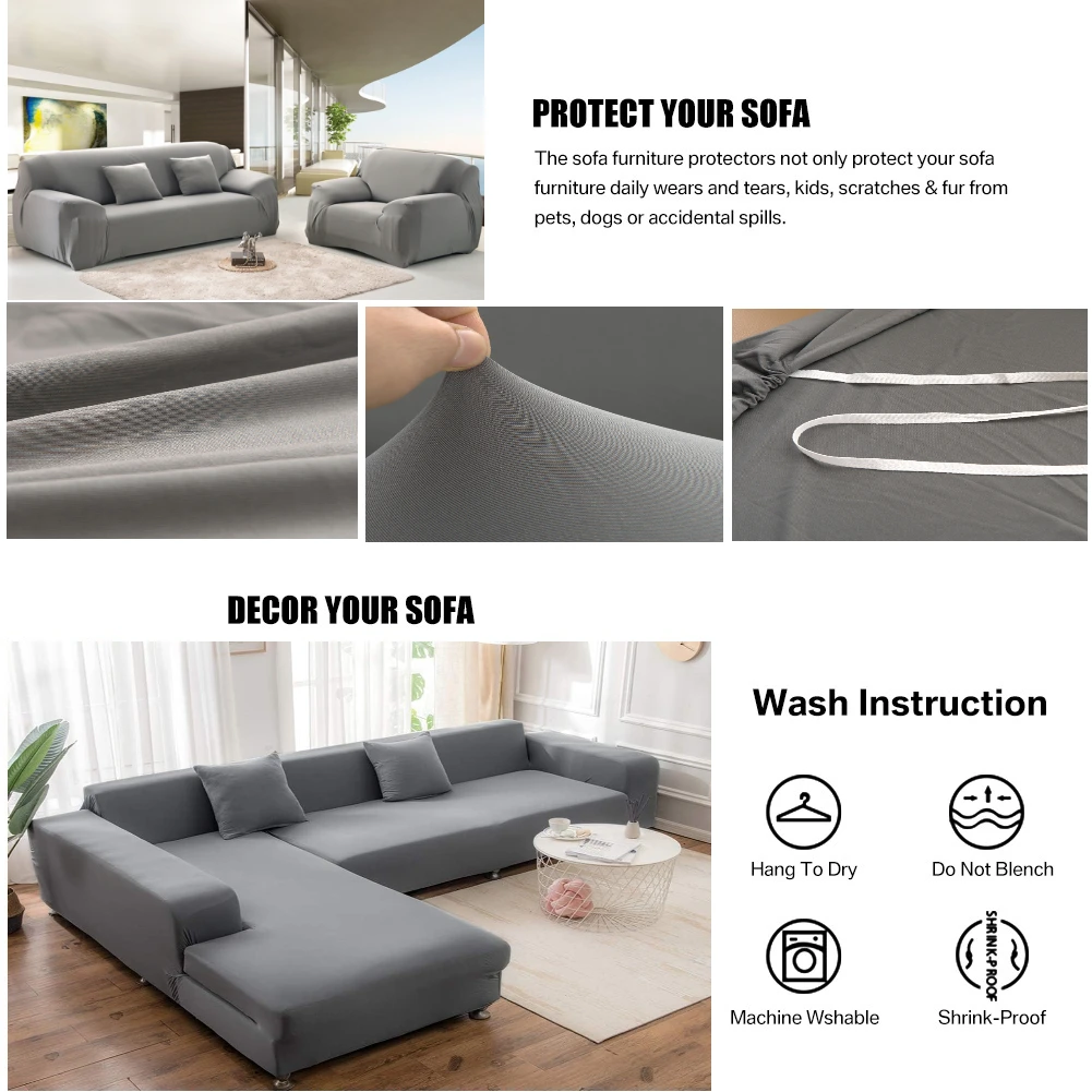 Elastic Minimalism Sofa Cover Sofa Slipcover Soil Color Chair Loveseat Couch Settee Sofa Covers Universal Fitted Furniture Cover