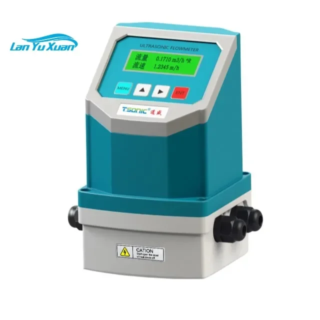 Taijia Ultrasonic Flow Water Meter Water Flow Meter Controller Rs485 with Mounting Bracket Clamp On