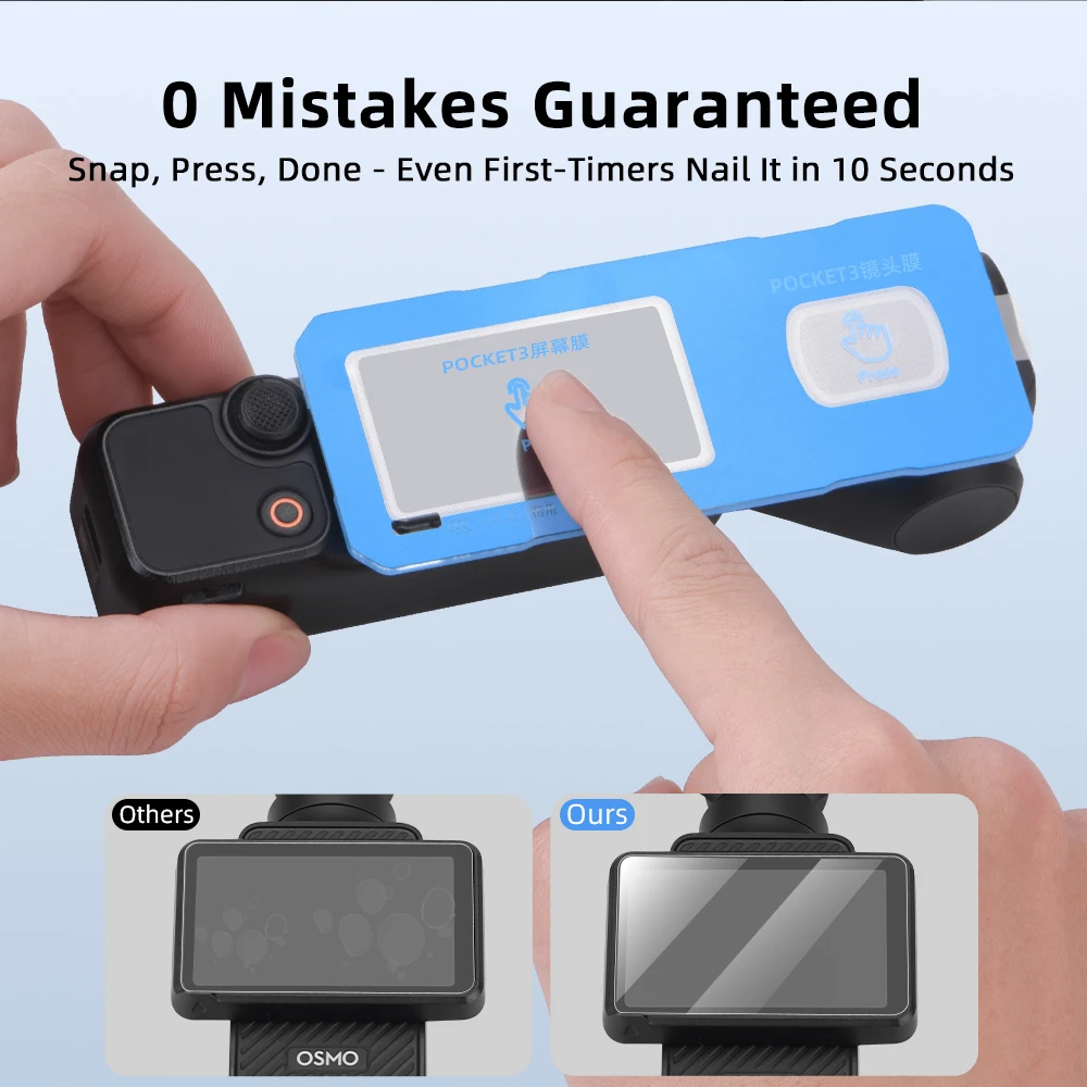 For DJI Osmo Pocket 3 Pocket 4 Tempered Glass Screen Protector AR Antireflection Coating Automatic Positioning