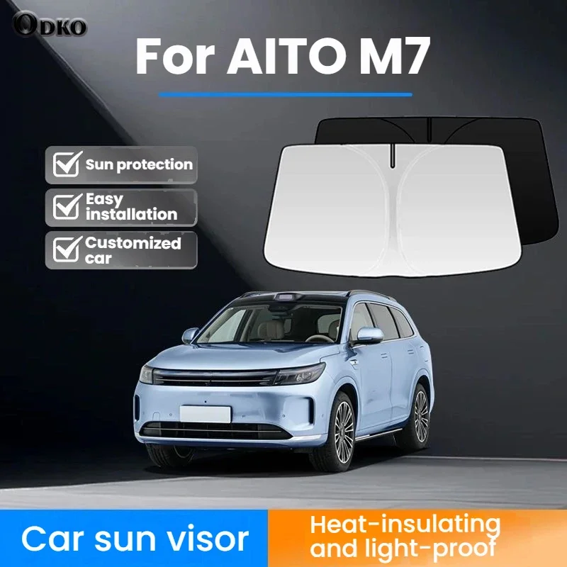 

For AITO M7 Interior Accessories Car Front Window Sunshade Custom Fit Windshield UV Protection Durable Sun Shade Heat Insulation