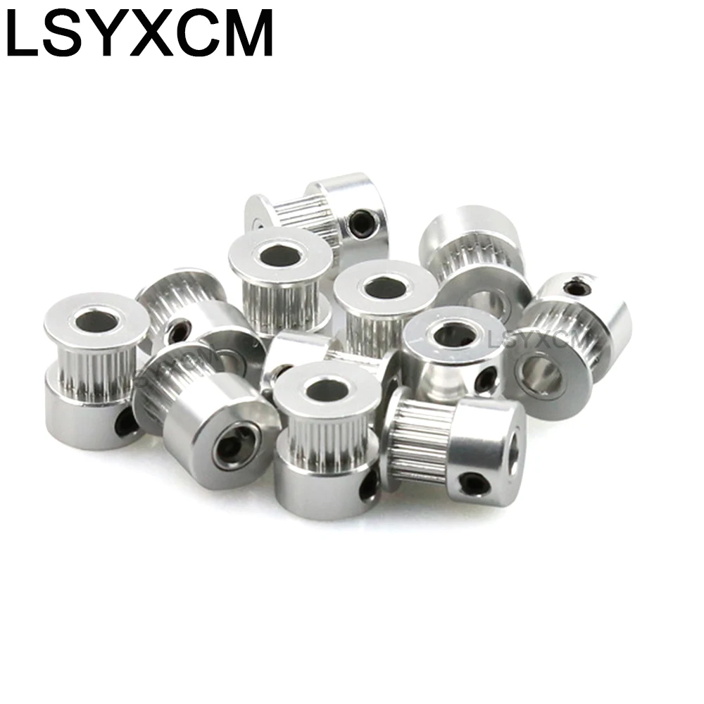 2GT 12 15 16 20 teeth 2GT Timing Pulley Bore 4/5/6/6.35/8mm For GT2 Synchronous Belt width 6mm 10mm 15mm 3D printer CNC Parts