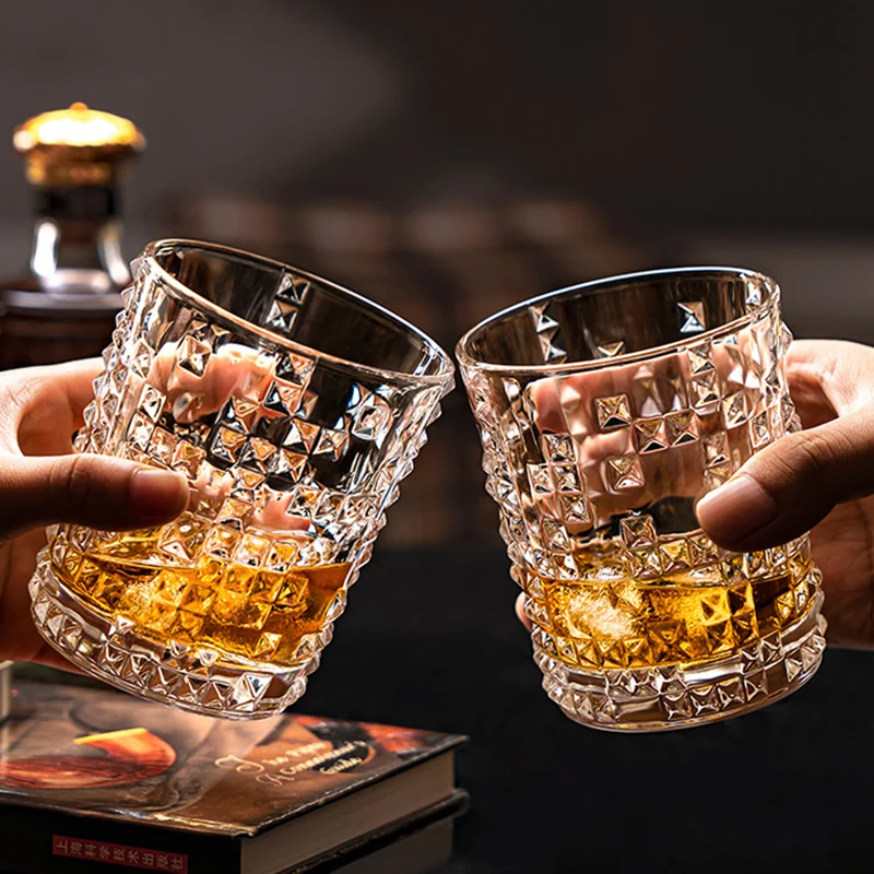 2pcs Set 10.8oz 315ml Creative Whiskey Glass Bar European Style Foreign Wine Beer Glasses Personalized Beverage Cold Drink Cups