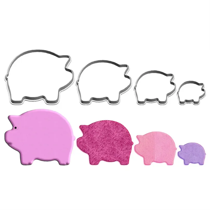 Various Pig Biscuit Mould,Plastic Molds,Cartoon Little Animal Shape Cake Cookie Decorating Fondant Cutters Tools