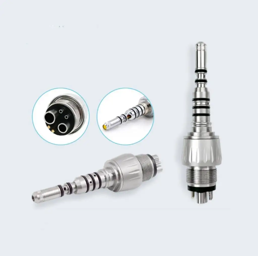 Dental Fiber Optic Quick Coupler 2/4/6 Hole Adapter Fit for KAVO High Speed Handpiece Turbine Connector Repair Replacement Spare