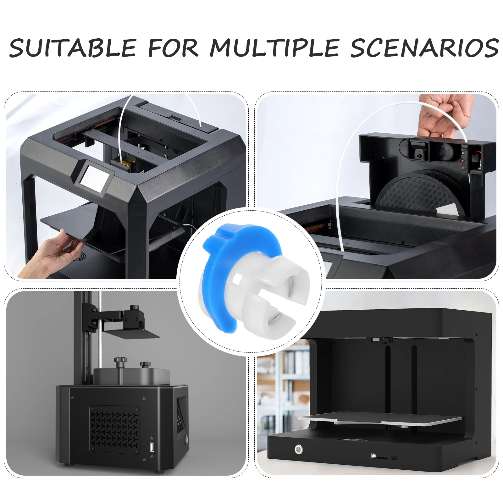 

1 set 3D Printer Parts Tube Clamp Pipe Clip Hotend Connector Quick Connector Plastic Bobden Tubing Clamp Accessories