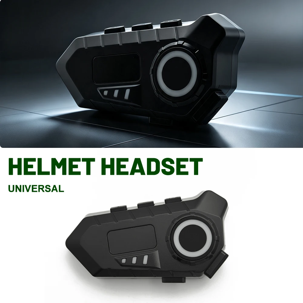 Y30A  Motorcycle Helmet Headset Bluetooth 6.0 FM Radio Waterproof LCD Display Communication System For Motorbike Riders