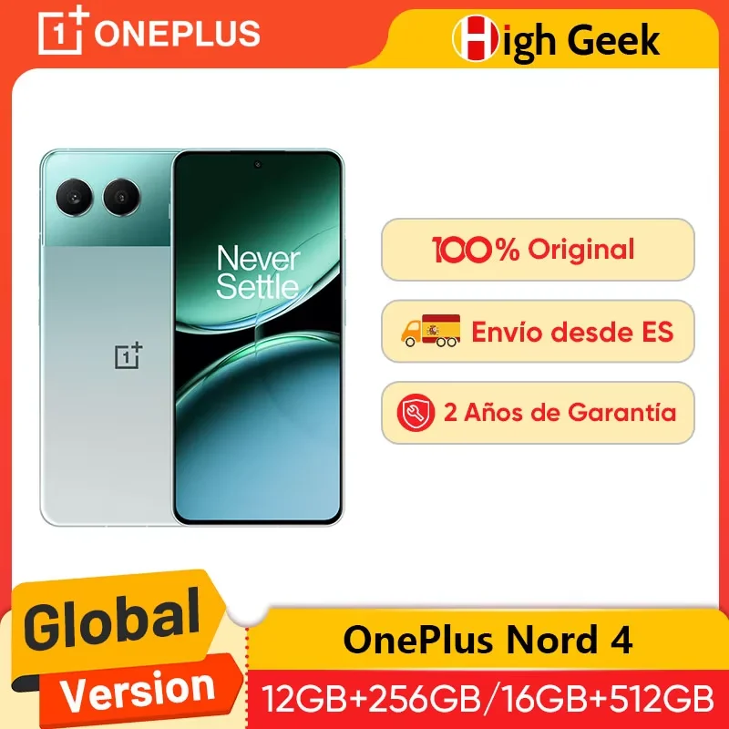 Global Version OnePlus Nord 4 5G Smartphone Snapdragon 7 Plus Gen 3 100W SUPERVOOC 5500mAh Battery 50MP Main Camera 120Hz Screen