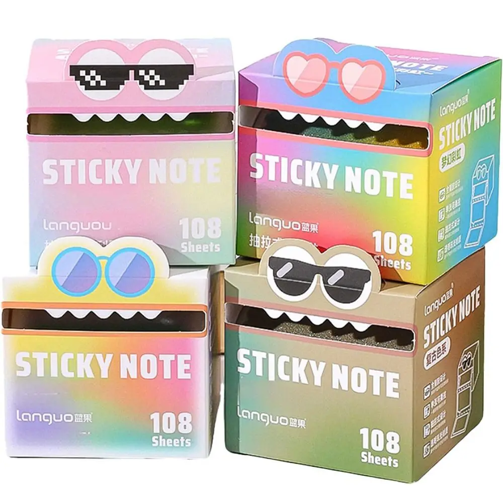 108 枚漫画メモパッド紙ドーパミン引き出しデザインプランナースケジュールステッカー真珠光沢のある透明な自己粘着
