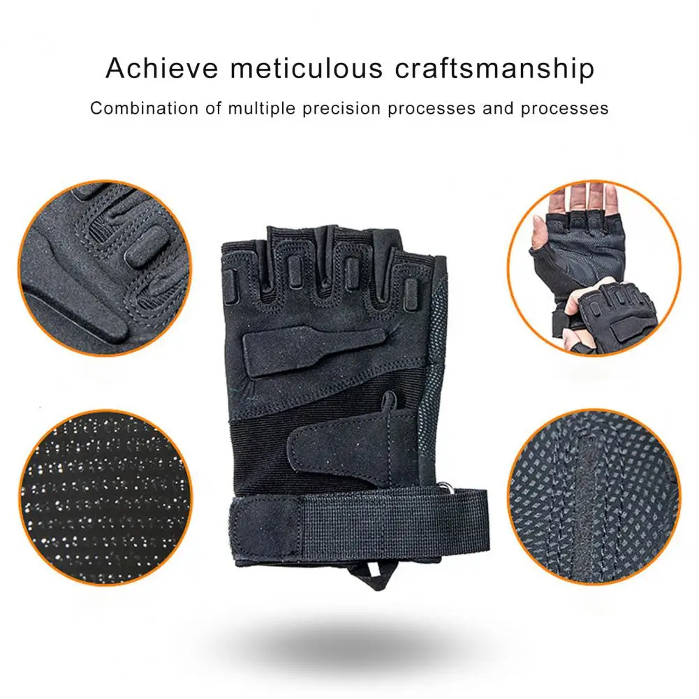 Shooting Gloves Portable Military Army Protective Fingerless Gloves Wear-resistant Reduces Hand Discomfort Military Gloves