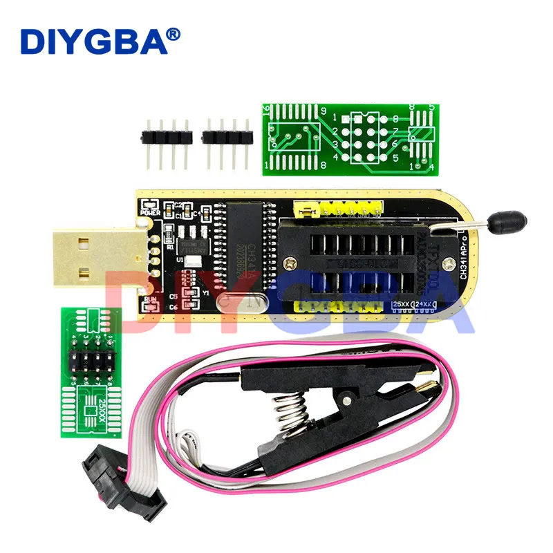 CH341A 24 25 Series EEPROM Flash BIOS USB Programmer Module + SOIC8 SOP8 Test Clip For EEPROM 93CXX / 25CXX / 24CXX DIY KIT