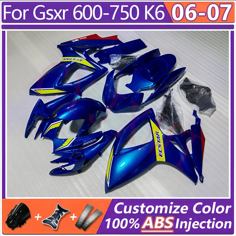 Kit de carrocería de carenados de motocicleta para SUZUKI GSXR600 GSXR 600-750 K6 2006 2007 carenado de carrocería GSX600R GSX750R 06 07 carcasa de marco de carrocería