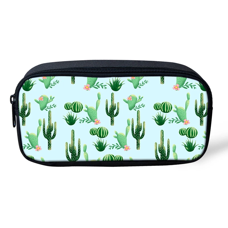 Cosmetic Bags 3D Cactus Print 2025 Pen Bag for Boys Stationery Organizer Bag Small Makeup Bag Pencil Case Men School Application