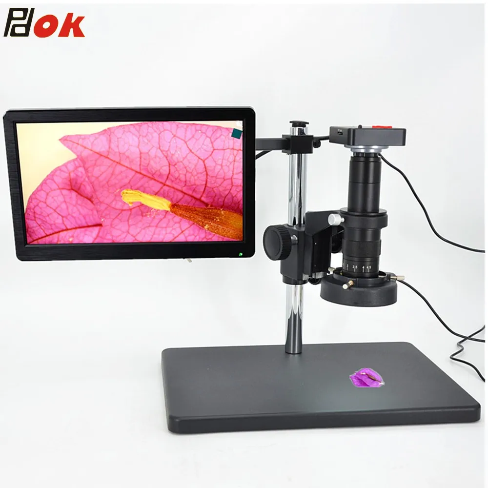 

PDOK 21MP 60FPS USB Digital Industry Video Microscope with Set System 10-180X C MOUNT Lens For Phone PCB Soldering