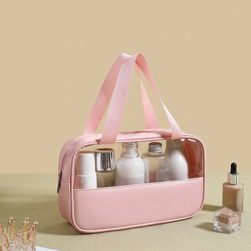 Portable Organiser Bag Large Capacity Semi-Transparent Bath Bag Make-Up Put Supplies Waterproof Travel Storage Bags