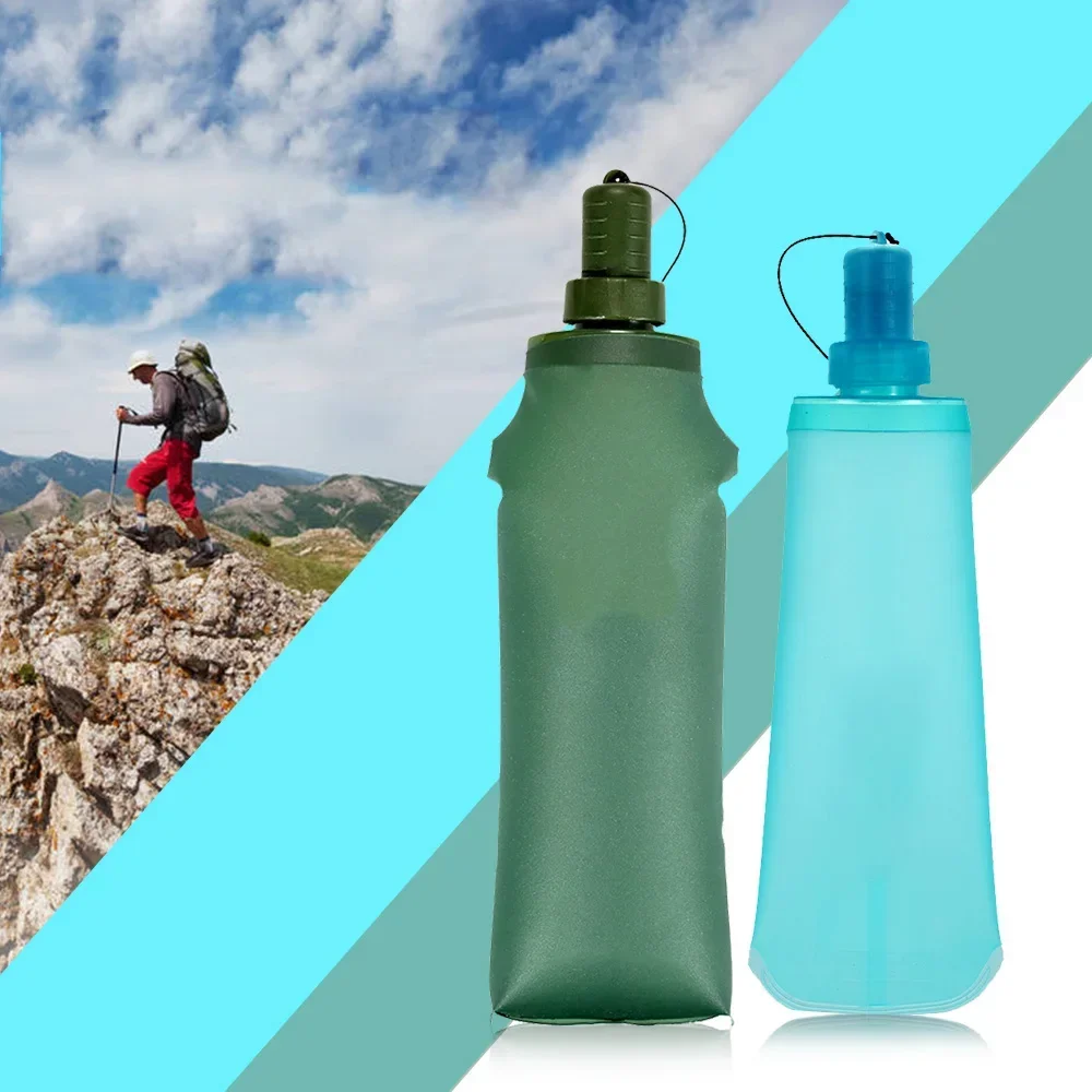 TPU Off-Road Botol Air Lunak Dapat Dibentuk Olahraga Luar Ruangan Tas Air Minum Botol Luar Ruangan Ember Air