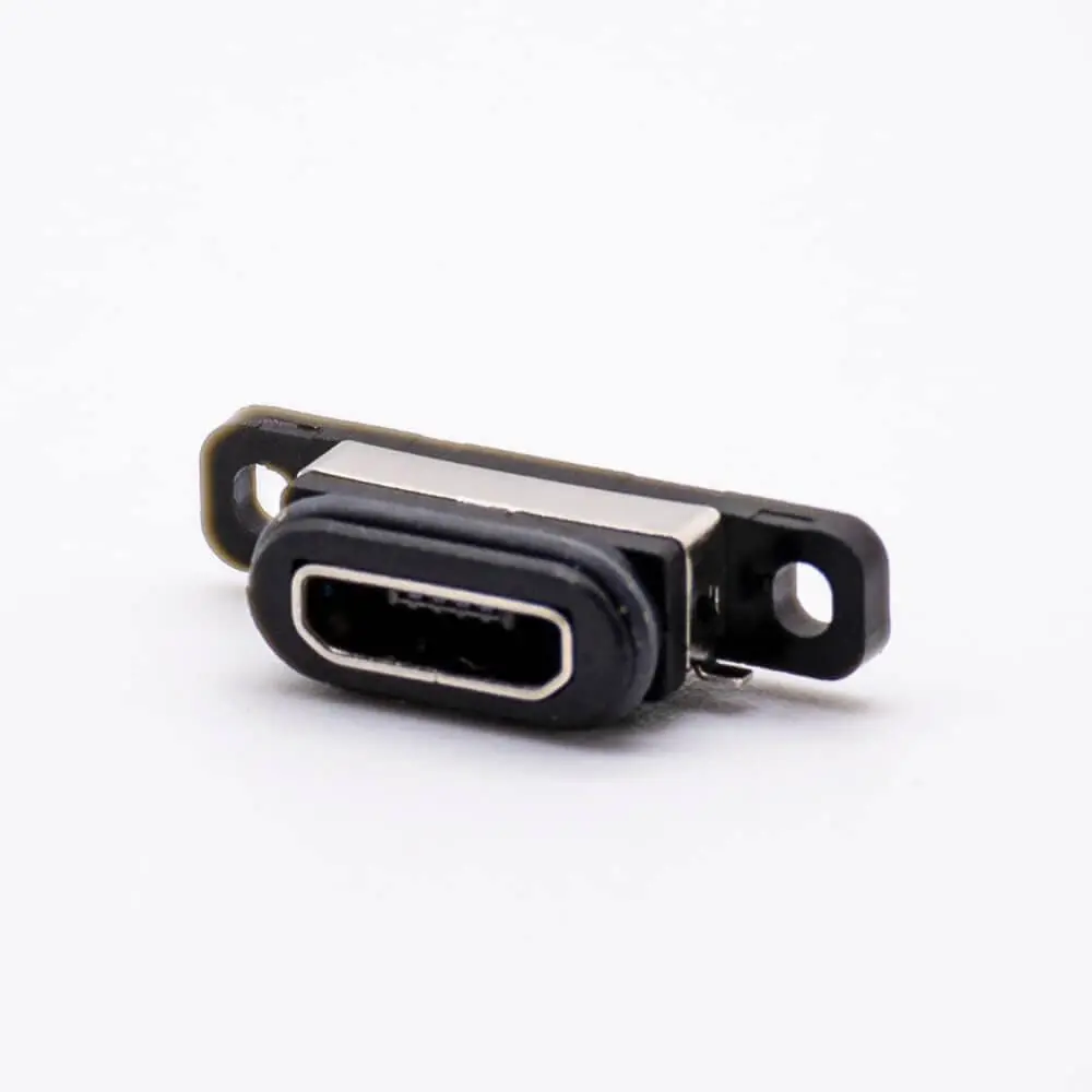  Micro USB Connector B Type Female 5P SMT with Waterproof Ring Rating 3A Waterproof Level IPx8