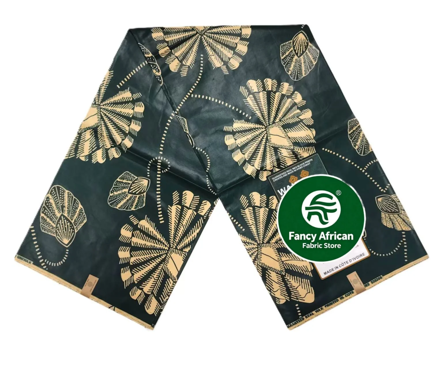 

2025 Hot Sale Veritable Afrcian uniWax Ankara Block Prints Fabric 6yards Nigerian Pagne Black 100% Cotton Wax For Dress