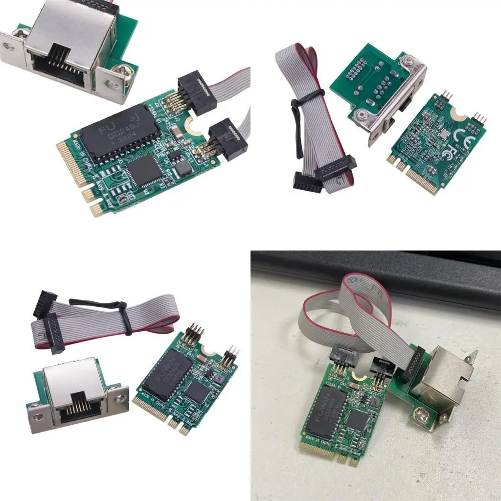

4X7E M.2 A+E RTL8125B 2 Сетевая карта 8125B 2 1G 100M Fast Rj45 Ethernet