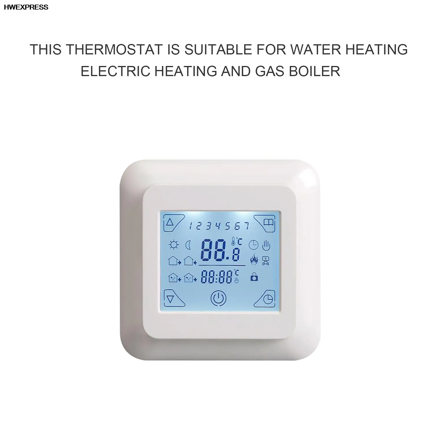 Termostato de habitación de calefacción eléctrica V8 16A,230VAC para calefacción eléctrica, calefacción de suelo doméstico