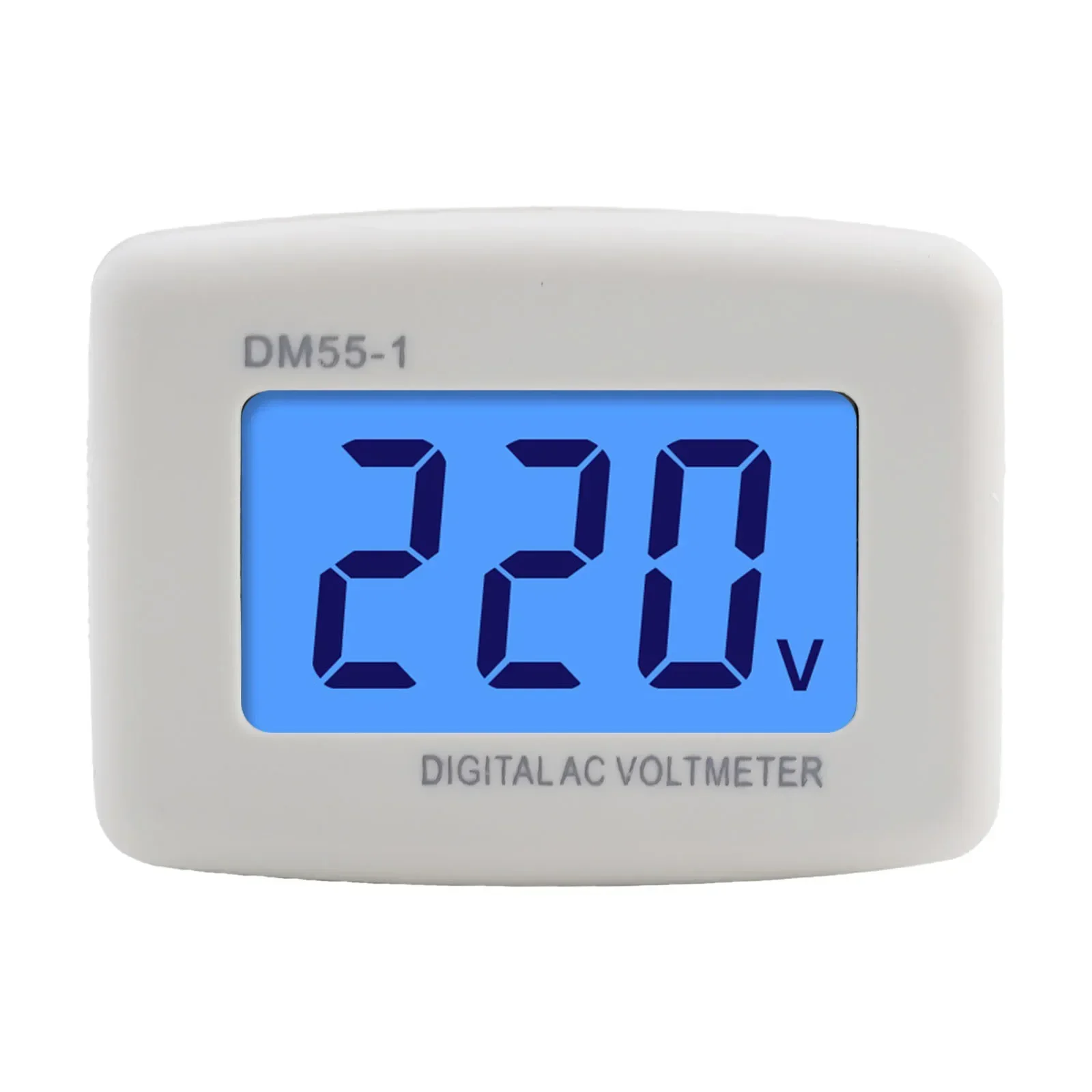 DM55-1 AC Voltmeter Plug Type 110V-220V Digital AC LCD Digital Display Voltmeter Real-time Current Grid Voltage Monitoring