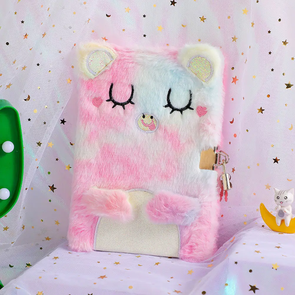 Cartoon Lockable Diary Notebook Cute Journal Weekly Monthly Planner Writing Notepad Decorative Notebook for