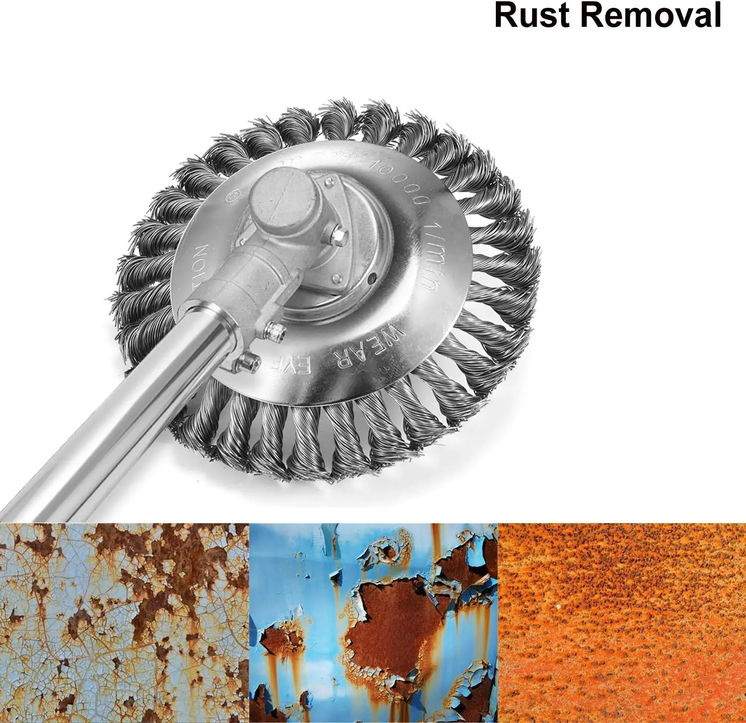 Multi-Function Rotary Brush (6/8 inch) – Weed Remover & Rust Scraper for Lawn, Park & Metal Surface - Only the brush