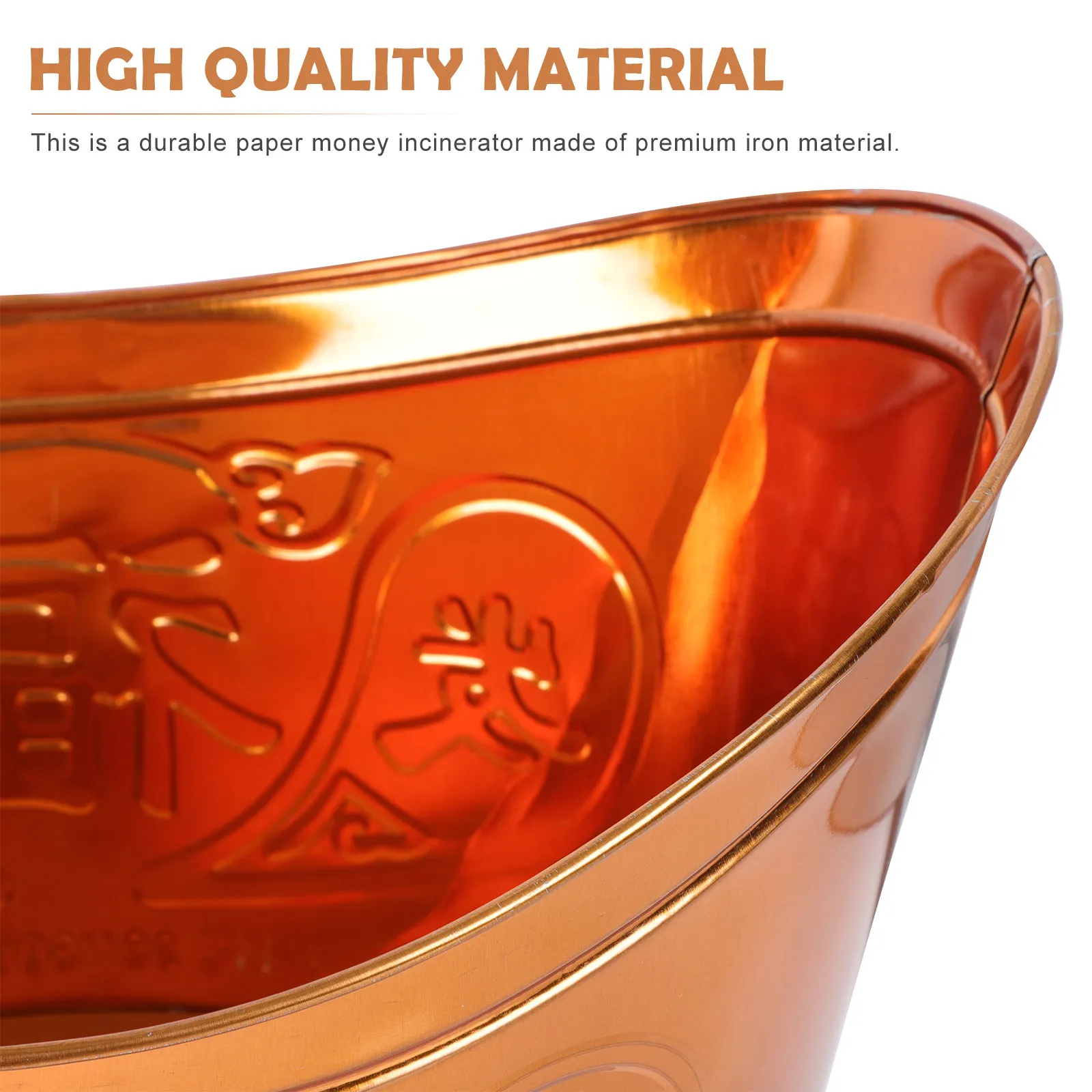 1pc Chinese Paper Incinerator Shaped Iron Burn Bucket For Sacrificing Money Worship Funeral Furnace Outdoor Use Camp