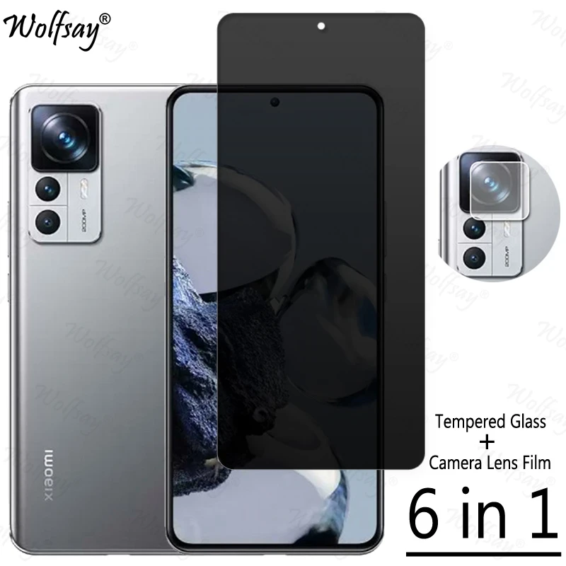 Privacy Screen Protector For Xiaomi 12T Pro Anti-Spy Tempered Glass Xiaomi 12T 12 T Pro Camera Glass For Xiaomi 12T Pro Glass