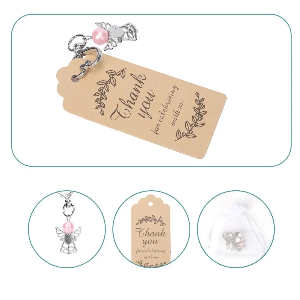 Pack Of 20 Guardian Angel Pendants Party Favors With Organza Bag Kraft Paper Tags For Wedding Christmas Birthday Confirmation