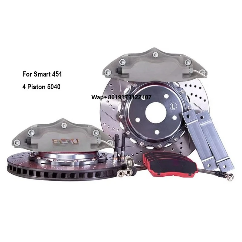 Automotive Accessories 4 Pot Brake Caliper Kit Racing Brake Pads for Smart 451 16 Wheel Front
