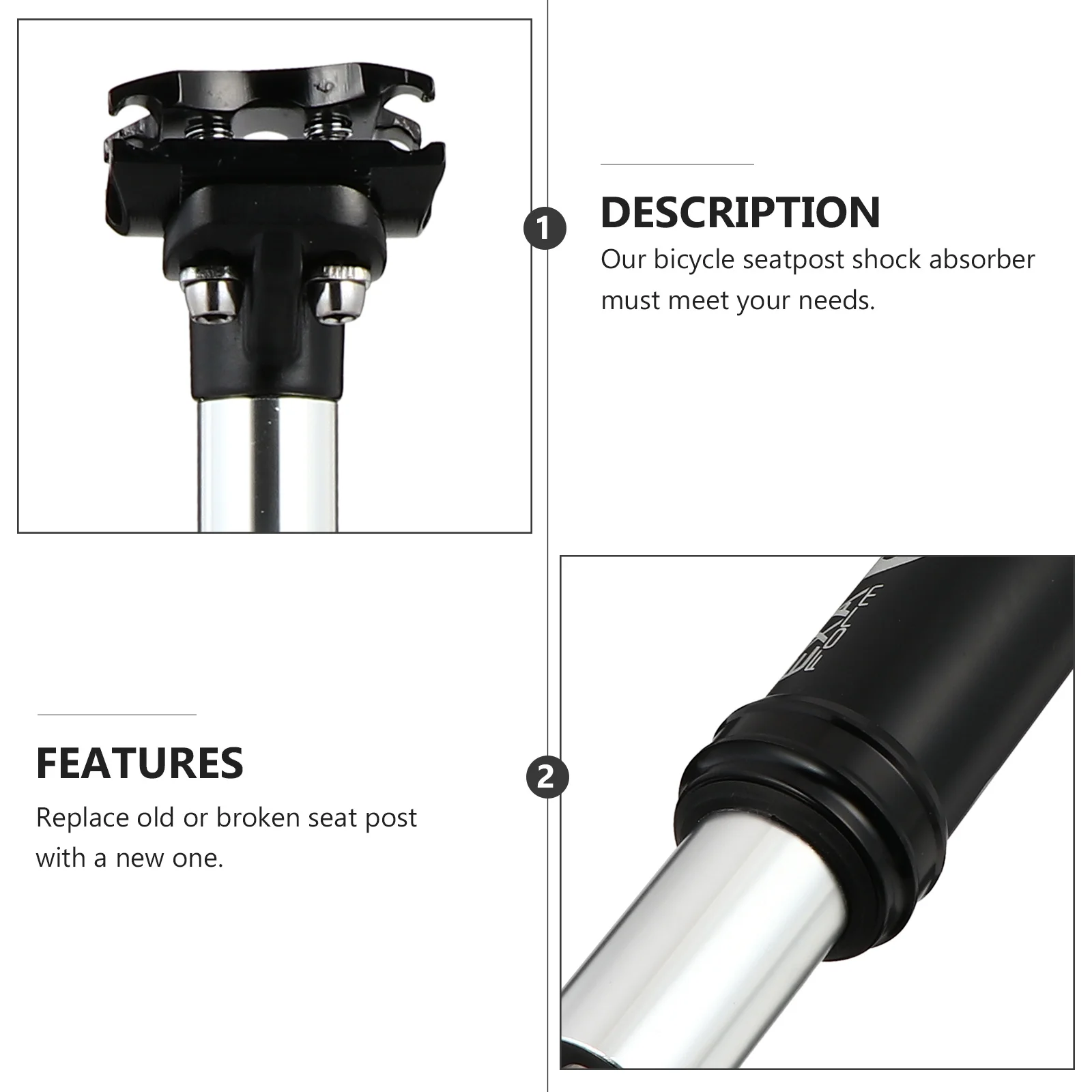 

31.6mm Adjustable Oil Pressure Shock Absorber Seatpost Aluminum Alloy Seat Tube for Mountain Road Bike Absorption Seat Post