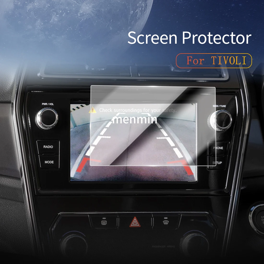 

Car Stickers Dash Carplay Mirror Screen Protector Display Tempered Glass Protective Film Vehicle For22-24 Shuanglong TIVOLI