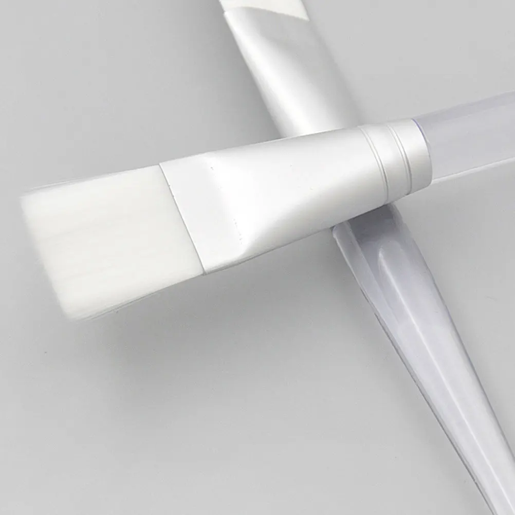 3 pennelli applicatori per il viso con manico in cristallo trasparente per maschera facciale, siero, applicazione per la cura della pelle, casa professionale