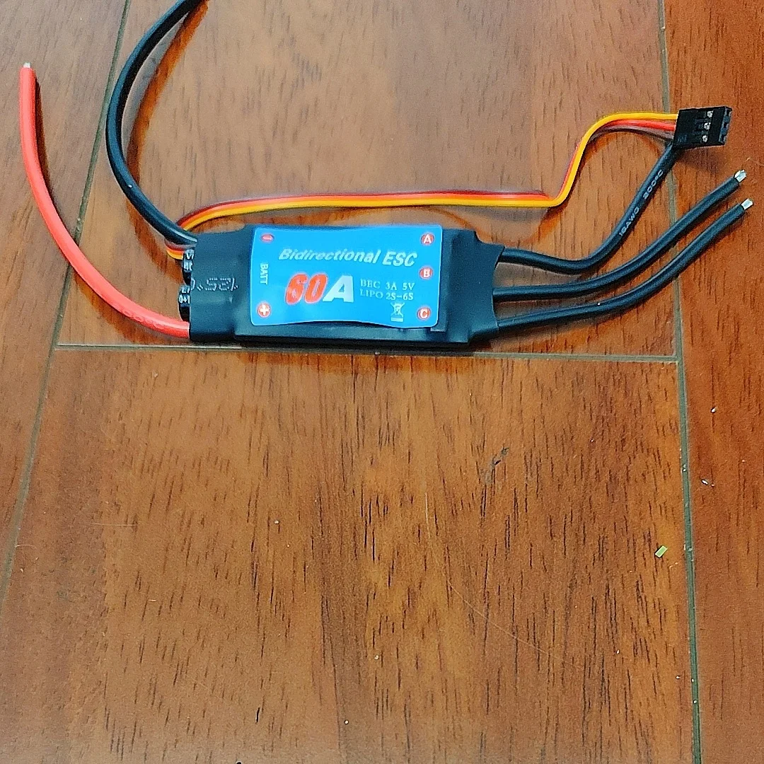 Bidirectional Brushless ESC for remote control ship, pneumatic underwater propelle, 60A